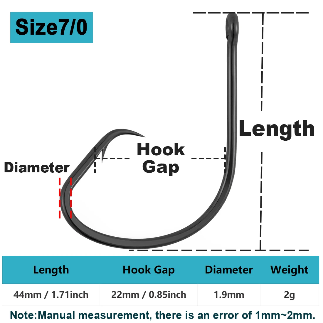 9KM Inline Circle Hook Offset Angelhaken Salzwasser-Welsangelhaken 25~100 Stück zum Riggen von Lebend- und Stückködern zum Angeln