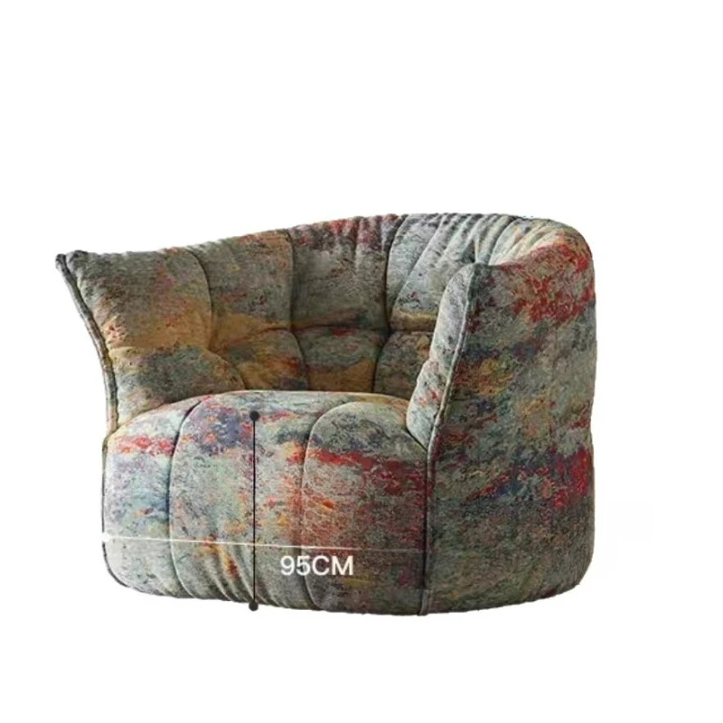 

New Italian minimalist lazy sofa wabi-sabi wind medieval leisure chair living room Internet celebrity single reclining