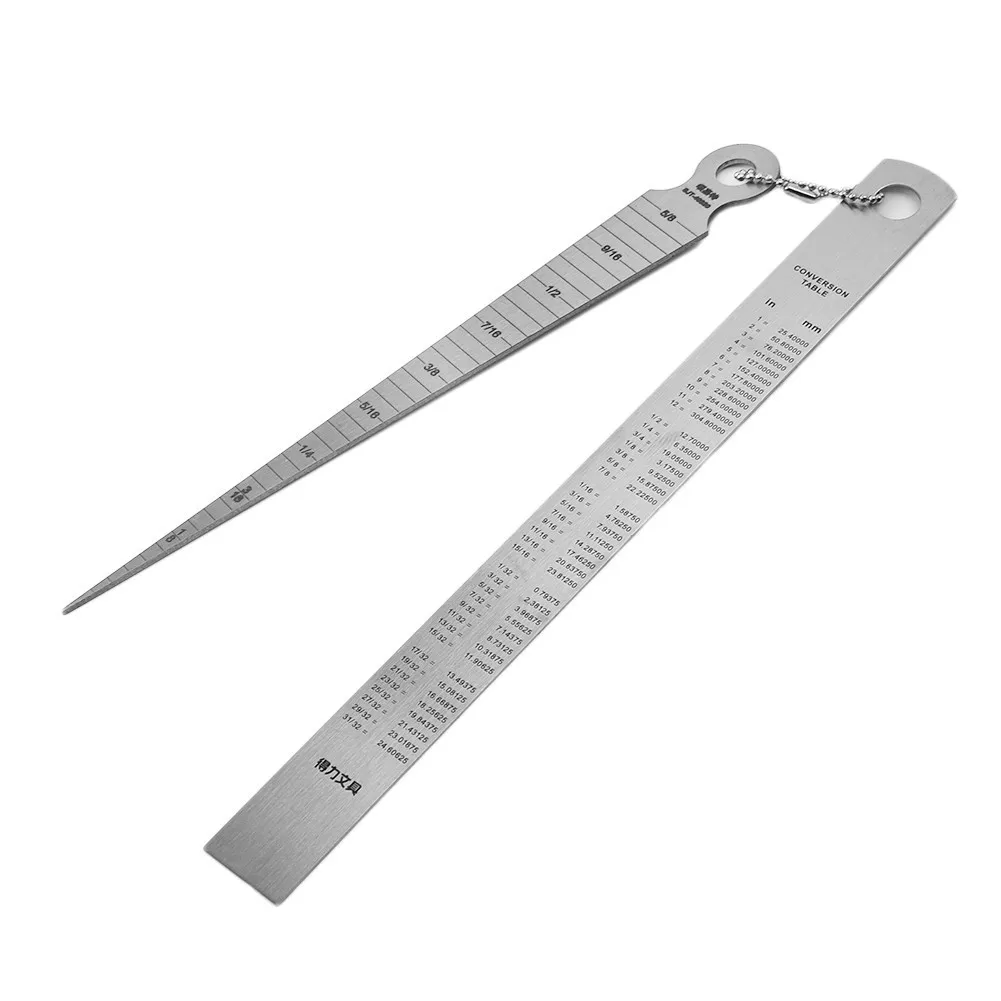 Hot Practical Quality Ruler 16x1.2cm 2 in1 6.29x0.47 inch Depth Ruler Gap Hole Inspection Lightweight Portable