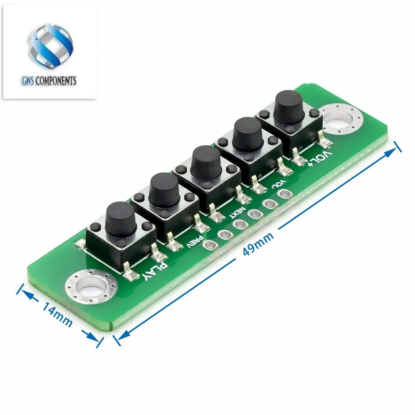 Módulo de botão independente de 3/4/5 bits, módulo de botão externo mcu, placa de botão micro interruptor para placa amplificadora de potência bluetooth