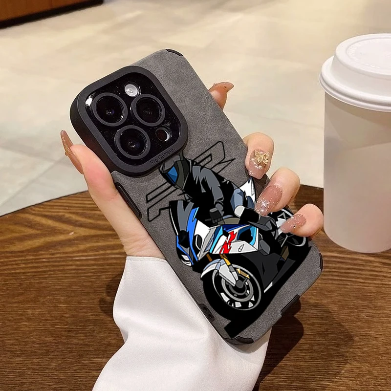 Cool Motorcycle Biker Phone Case For iPhone 11 12 13 14 Pro 15 Pro Max 16 Plus 17 Air XR X XS 7 8 Plus SE 2022 Shockproof Cover