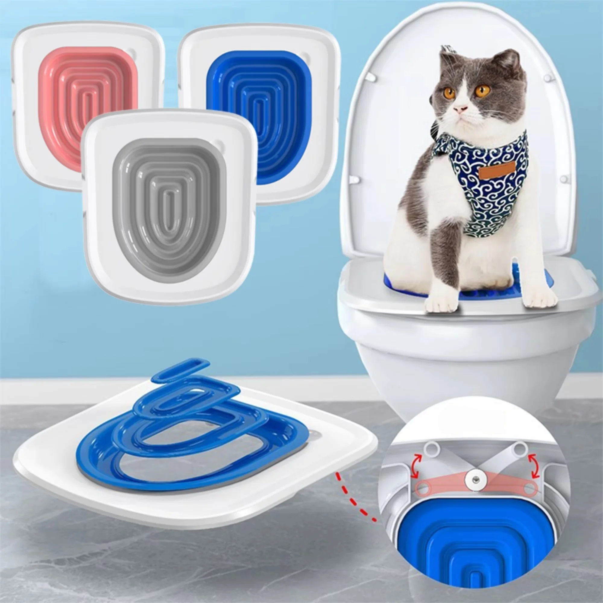 Kit de artefato para treinamento de banheiro, gato e cachorro, bandeja de areia, removível, reutilizável, produtos de treinamento para limpeza de animais de estimação