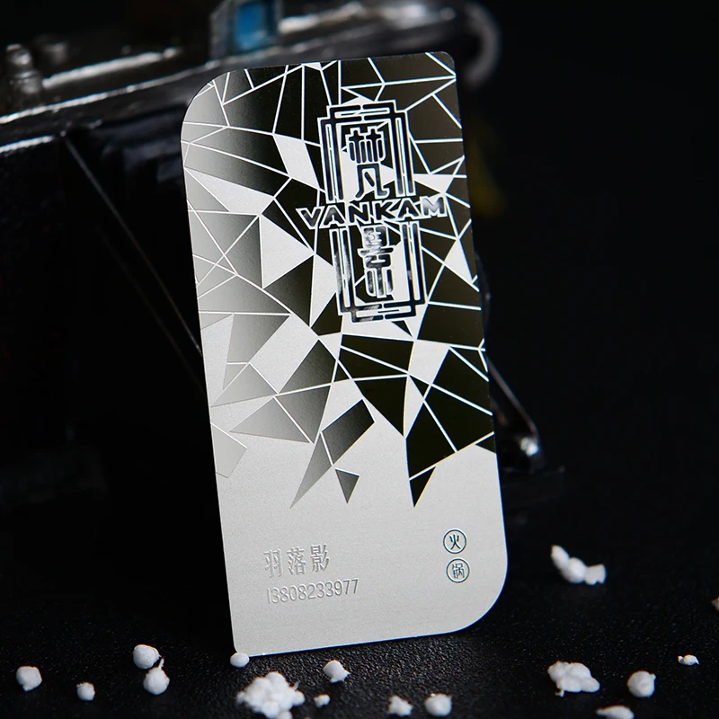 

Stainless steel business card metal mirror material membership card customization