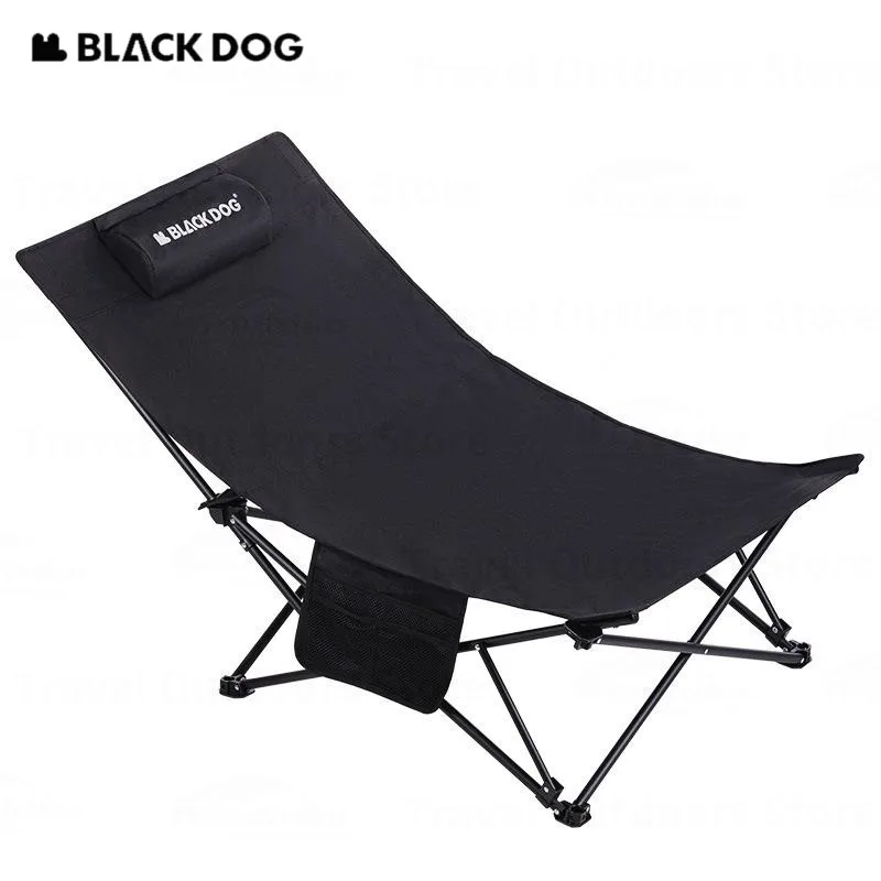 Naturehike BLACKDOG Recliner Chair Camping Bed Dual-Use Width 68cm Office Nap Bed Home Use Folding Beach Fishing With Pillow