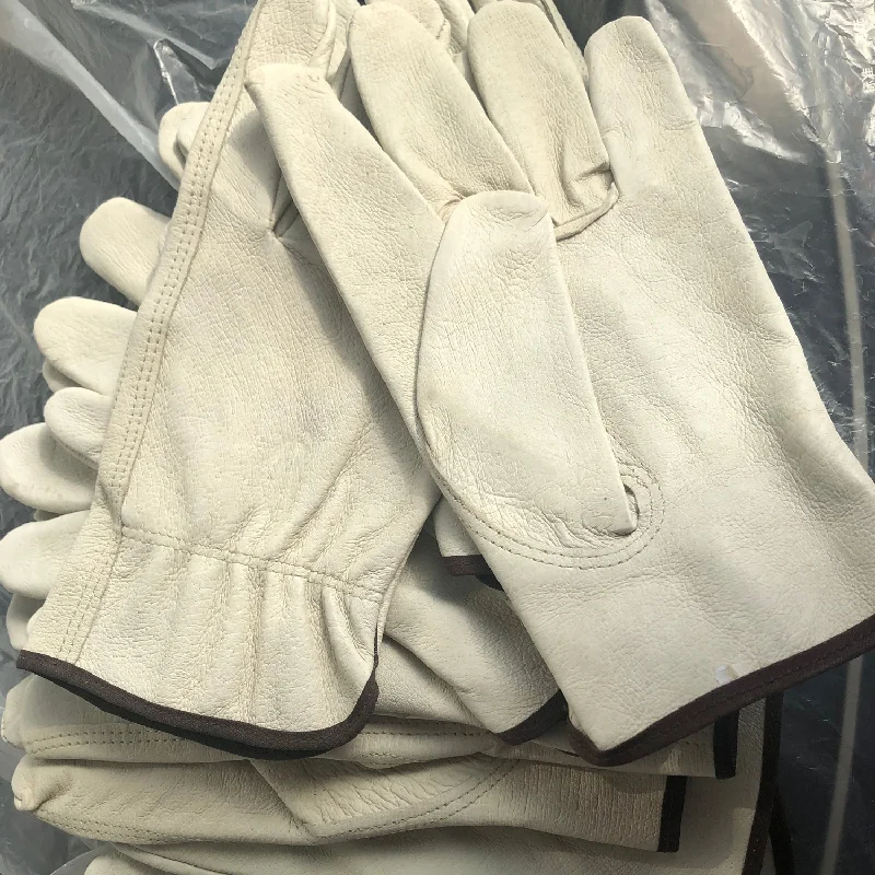 Men Work Gloves Soft pigskin Driver Hunting Driving Farm Garden Welding Security Protection Safety Mechanic Glove