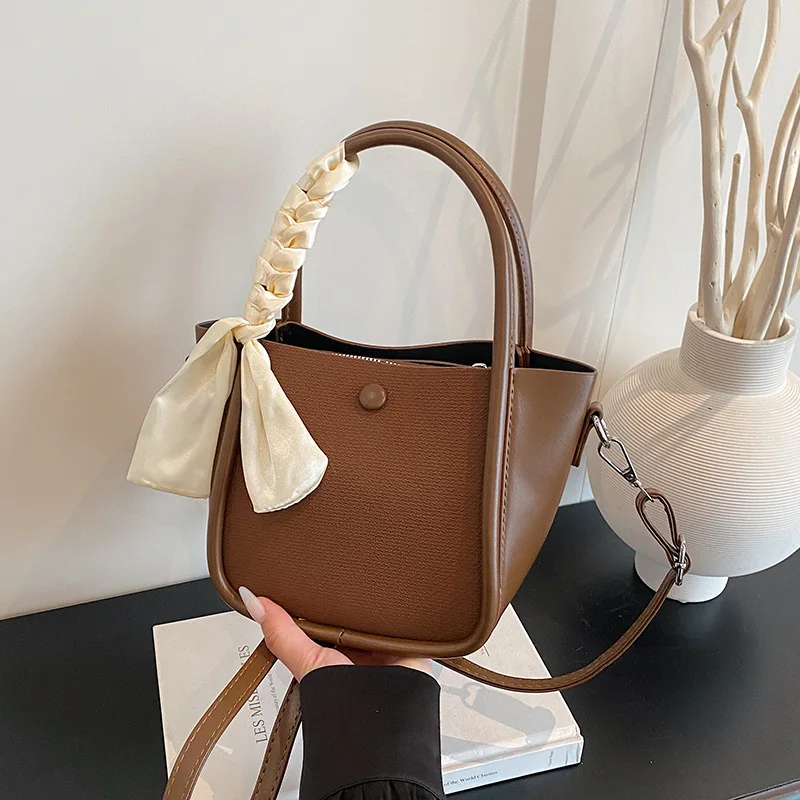 

2025 Top Handle Bucket Bag, Women's Casual Underarm Purse, Versatile Commuter Shoulder Crossbody, Day to Night Sling Bag
