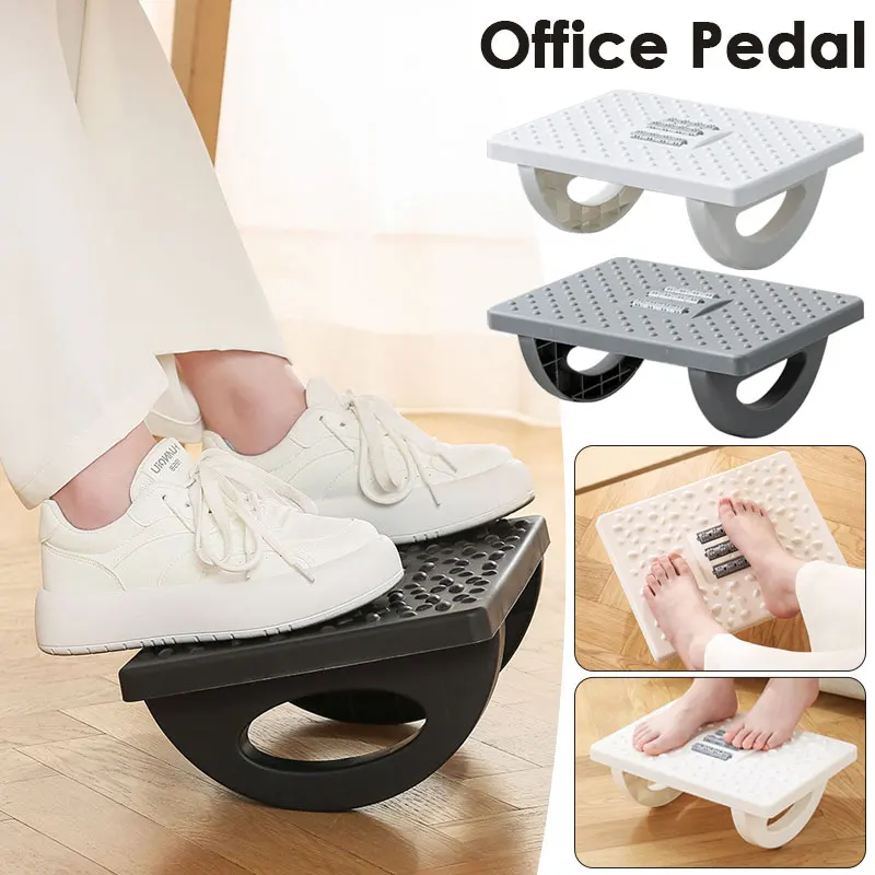 

Portability Under Desk Foot Stool with Massage Rollers for Home Office Work Sofa Semi-Circle Footstool Non-Slip