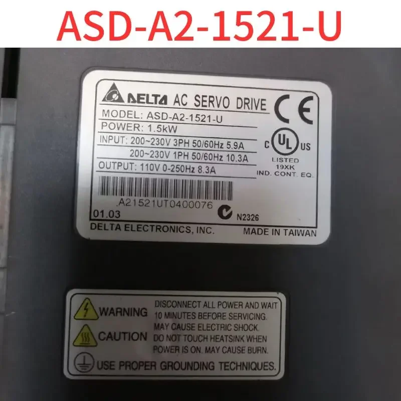 Second-hand A2 series 1.5KW ASD-A2-1521-U has good functionality