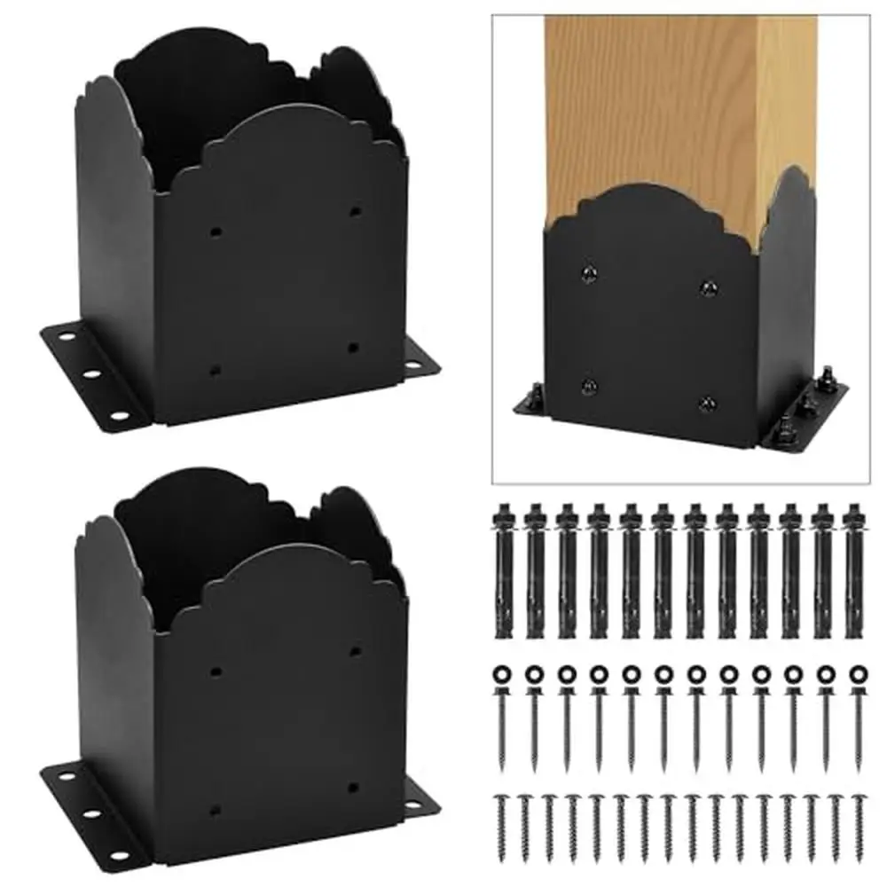 

Основание стойки 6x6, квадратный кронштейн, креативный дизайн, забор, почтовый ящик, палуба, болт вниз, деревянный анкер, высококачественный стальной материал, легкий