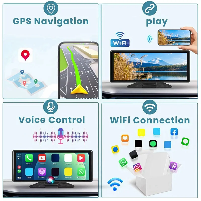 

Classy-11.26Inch Dash Cam Wireless Carplay & Android Auto Car Wifi GPS Navigation Rear Camera Video Recorder