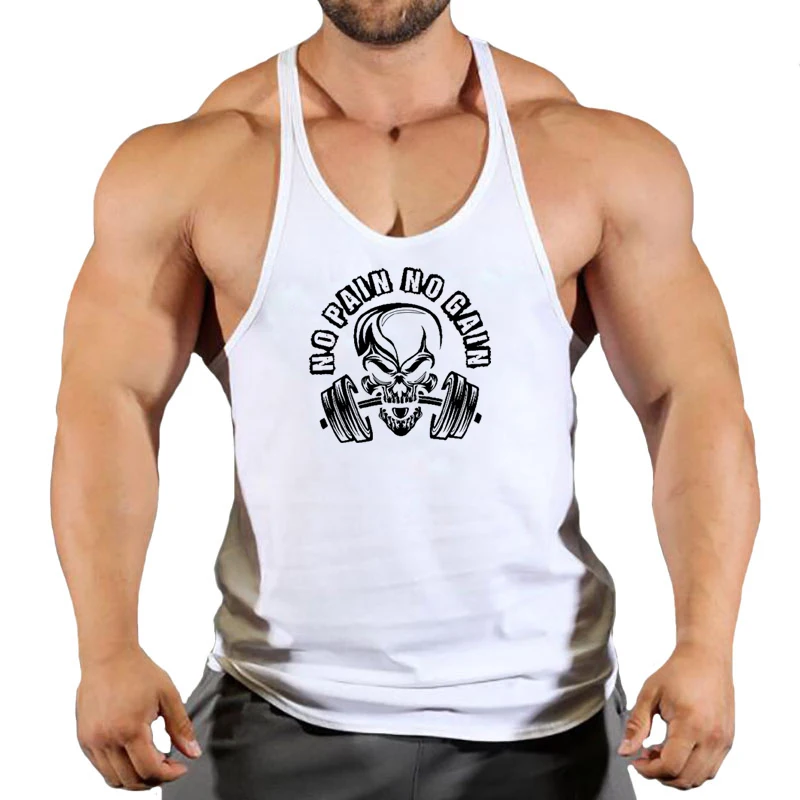 New Hot Sale Mens Printed Tank Top Breathable Cool Vest Running Shirt Cotton Tees Bodybuilding Singlet Fitness Sleeveless Gym