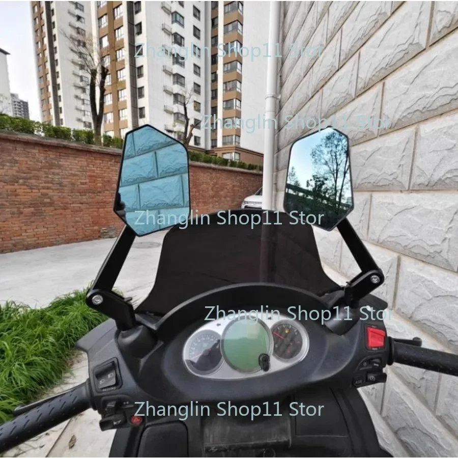 Motorcycle Rearview Mirror Millimeter Wave Radar Wide View Angle Aluminum Alloy Fold Reflector Blind Area Monitors Early Warning