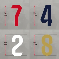 Customized 23-24 Spain Football Number For Clothes Basketball Volleyball Bag Iron on Heat Transfer Number Name Patch lali Number