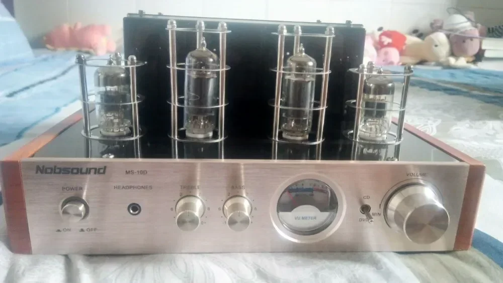 НОВЫЙ черный/серебристый ламповый усилитель Nobsound MS-10D MKII Hifi 2,0 с USB/входом Bluetooth/усилитель продаж TOP, аудиоусилитель 25 Вт * 2