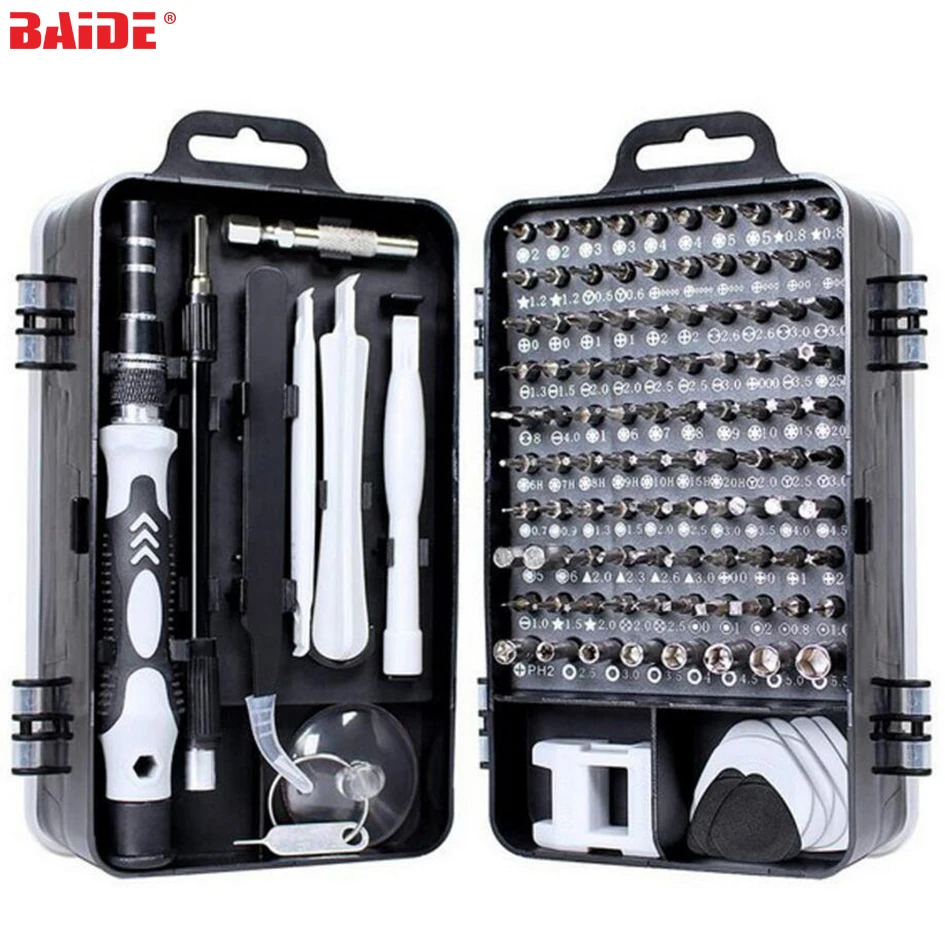 115 in 1 Screwdriver Set With Mini Bit Plastic Case Precision Screw Driver Kit for iPhone Huawei Tablet iPad Tools Kit 20set/lot