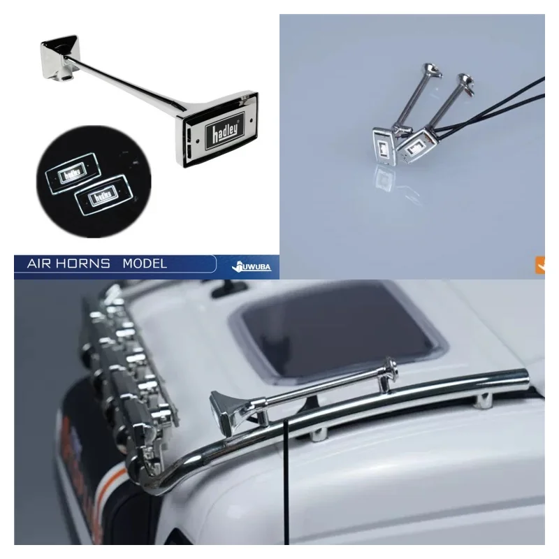 

2pcs RC Truck Glow Trumpet Whistle Decorate for 1/14 Tamiya for SCANIA 770S R620 for VOLVO for BENZ TGX LESU Car Accessories