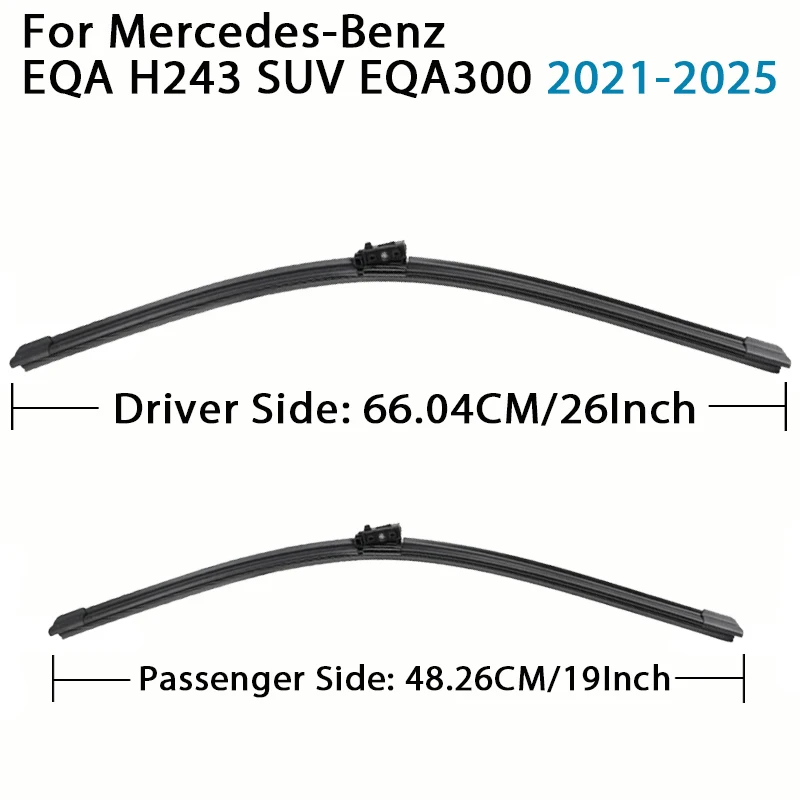 For Mercedes-Benz EQA H243 SUV EQA300 2021-2025 Car Wiper Blade Front Wipers Fit Merceds Pinch Windscreen Auto Wiper Blades