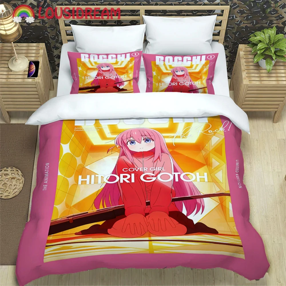 Fashion 3d Print Anime BOCCHI THE ROCK Bedding Set Article Children & Adults for Beds Quilt Covers Pillowcases Duvet Cover Sets