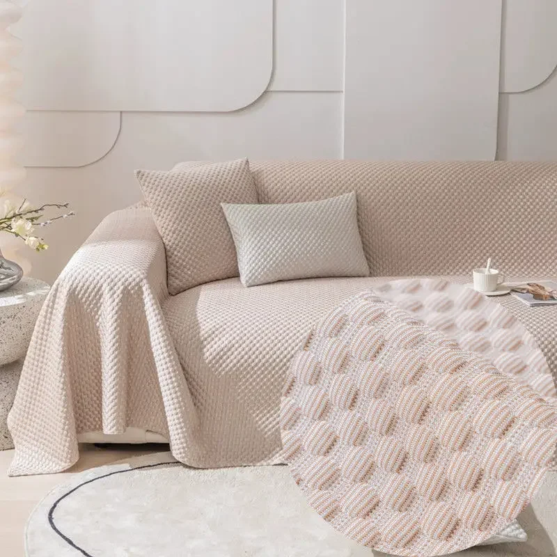 Summer Ice Silk Bean Sofa Cover All Encompassing Cushion Cover Anti Cat Scratch Sofa Protection For Summer Use