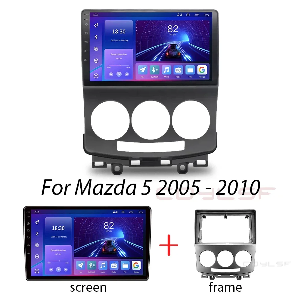 2 din For MAZDA 5 2005 2006 2007 2008 2009 2010 old Car Radio Multimedia Video player Navigation GPS Android 13 RAM 8GB+128GB