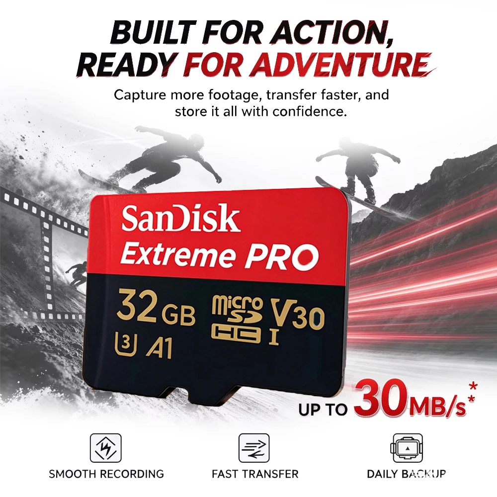 2026 New card Extreme PRO microSD TF Memory Card 32-512GB U3 V30 A1 A2 4K C10 for Xiaomi iPhone Insta360 DJI Drone Dropship