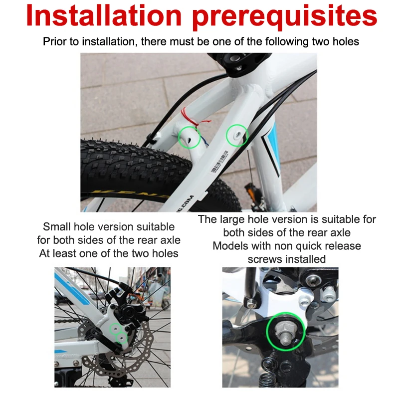 250 kg Tragkraft Fahrrad-Gepäckträger-Set, tragbar, robust, Mountainbike-Träger, Rücksitz, Gepäckregal für Radfahren, Reisen – Detail 9