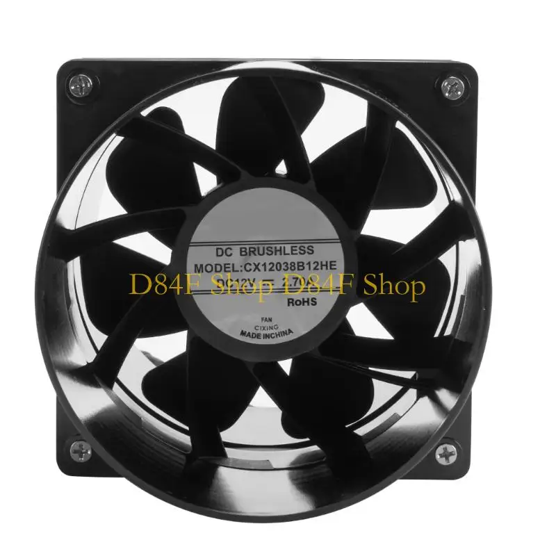 D84F High Airflows 12V Ventilation Blower Fan With Removable ABS Housing For Grow Tents Server Cooling And DIYer Applications
