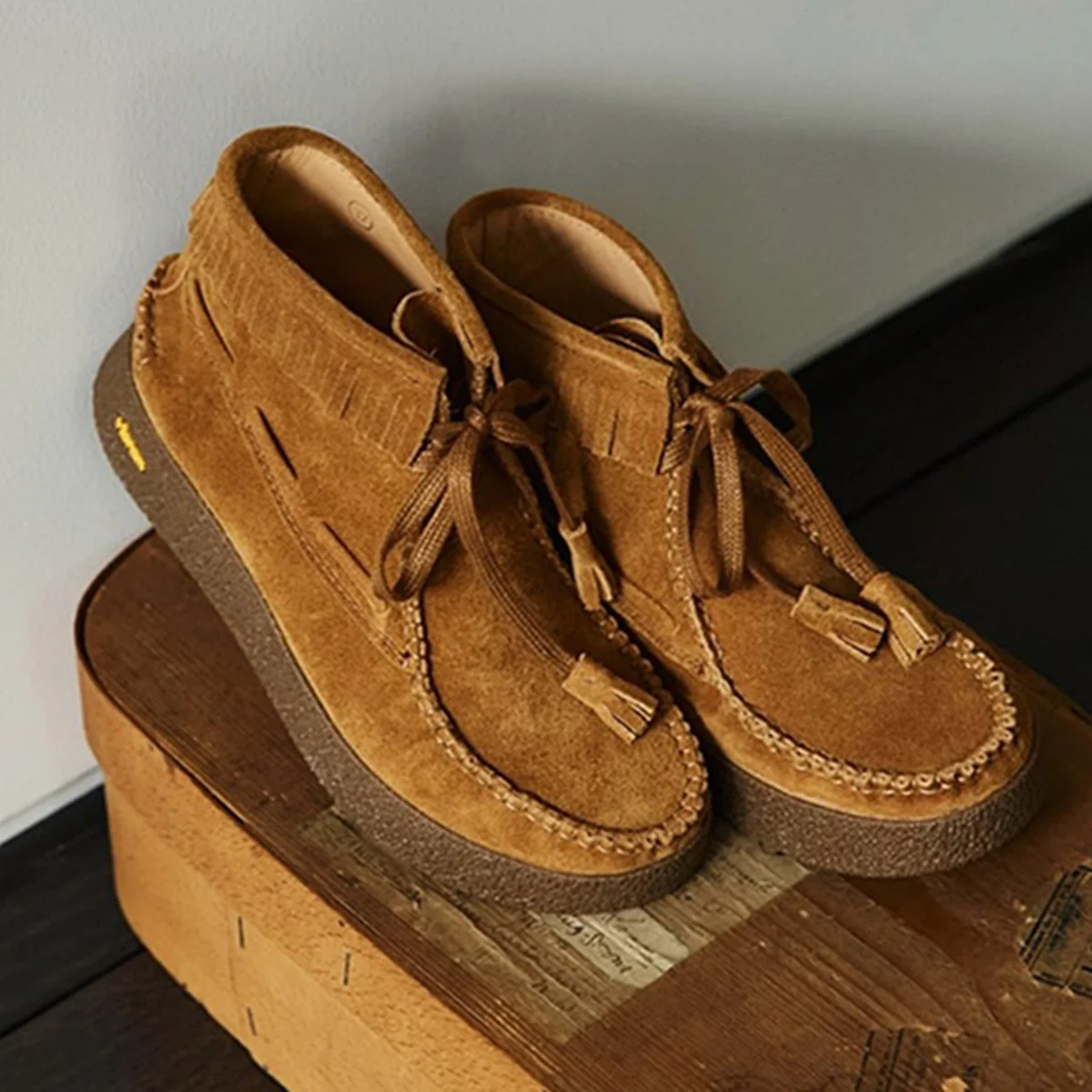 

Jenny&Dave American Retro Indigenous Mocasin Shoes Fringed Leather Handmade Comfortable And Soft Women's Boots 2026 New In