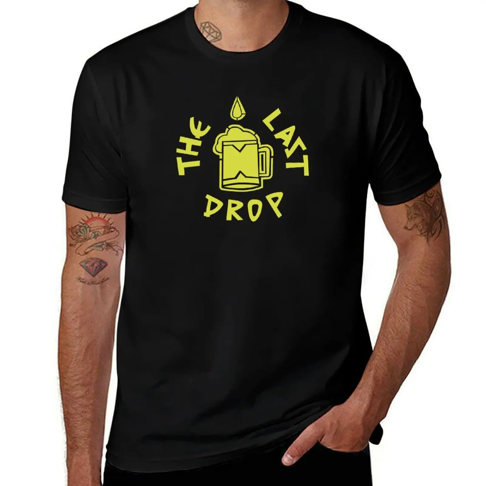 The Last Drop (Thematic Neon Green- Black BG) T-Shirt oversizeds funny gifts Funny t-shirts custom t shirt Men's t-shirts