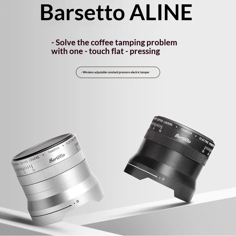 Barsetto ALINE Wireless Electric Tamper Smart Constant Pressure 58mm Espresso Distributor Auto Tamper for Home Barista Tool