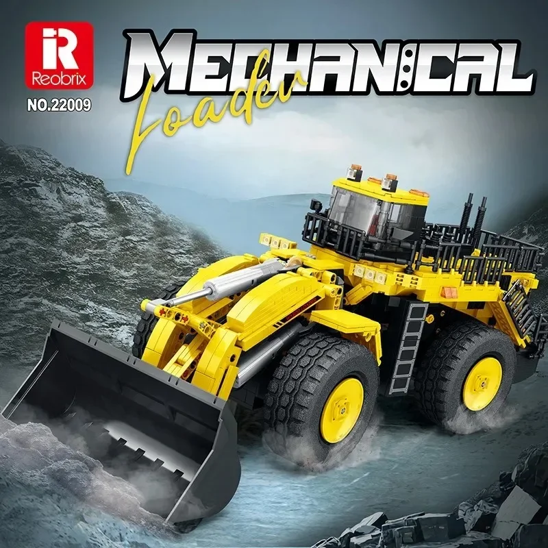 Mechanical Loader Construction Vehicle Model Building Blocks 22009 1876pcs  Bricks Toy Boy Christmas Gift Children Birthday Gift