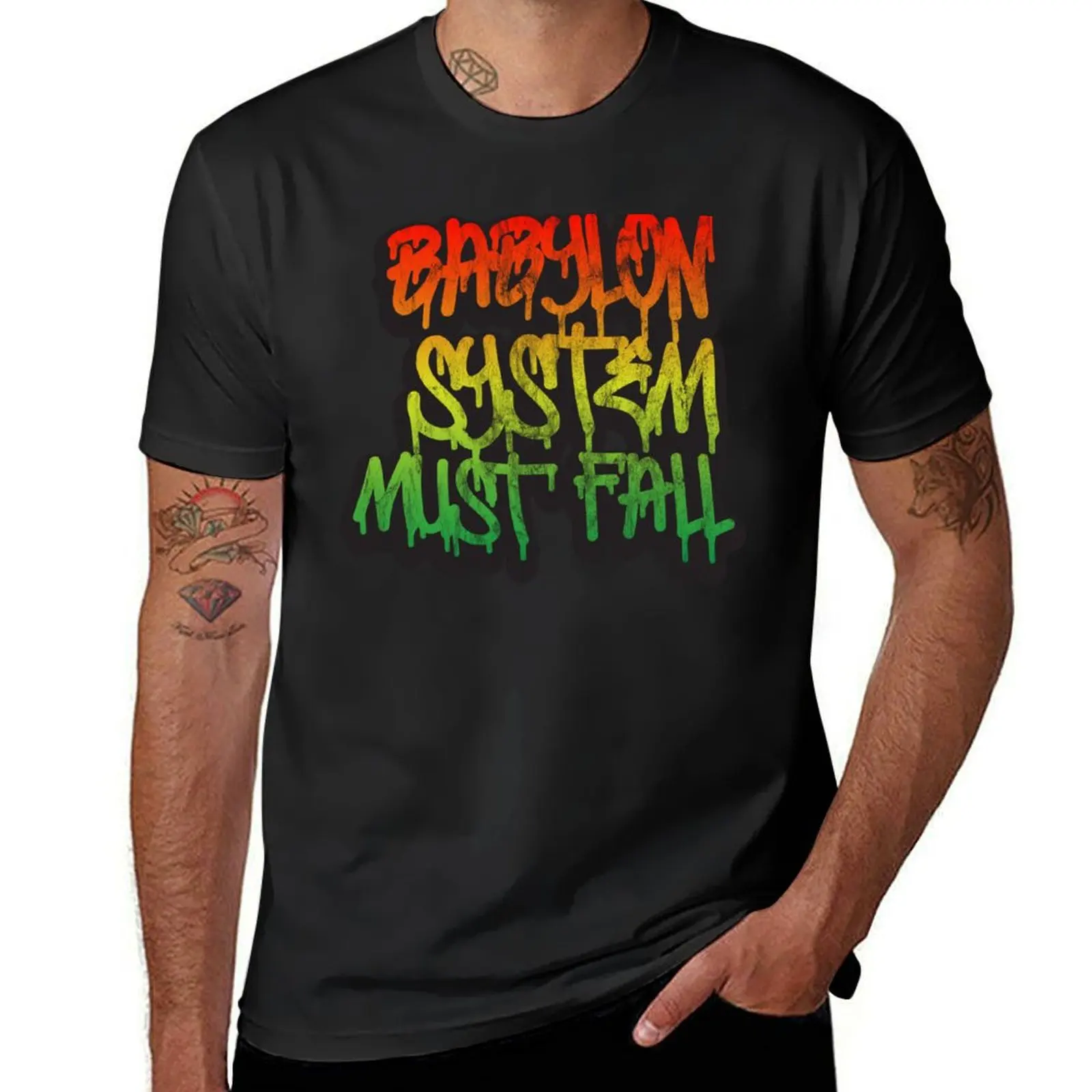 Babylon System must fall T-Shirt heavyweights customizeds boys whites men graphic t shirts