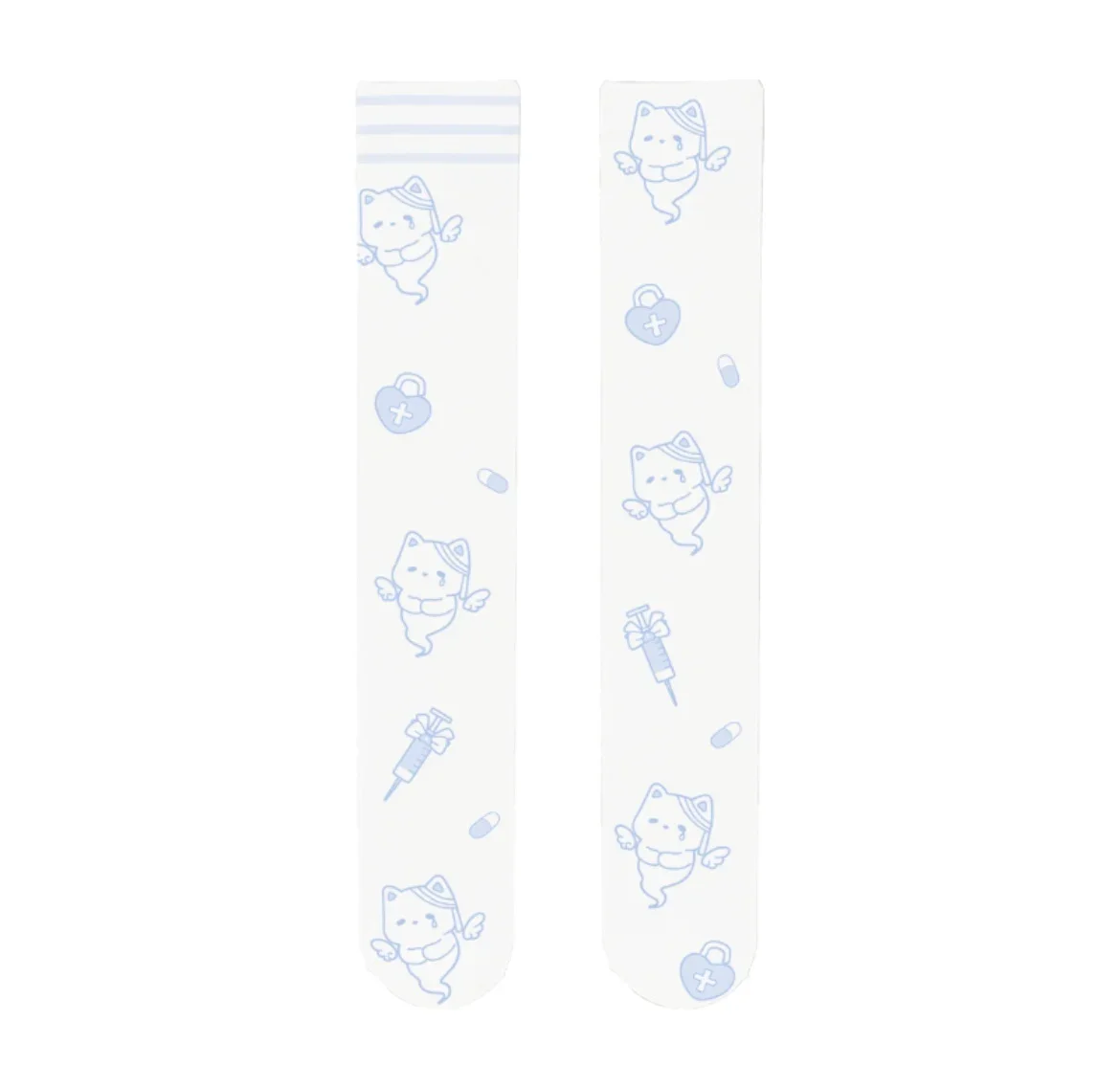 Two-dimensional Cartoon Print Thigh High Stockings Japanese Mine Cute Knee High Socks Versatile Sexy Gothic JK Stockings Girls
