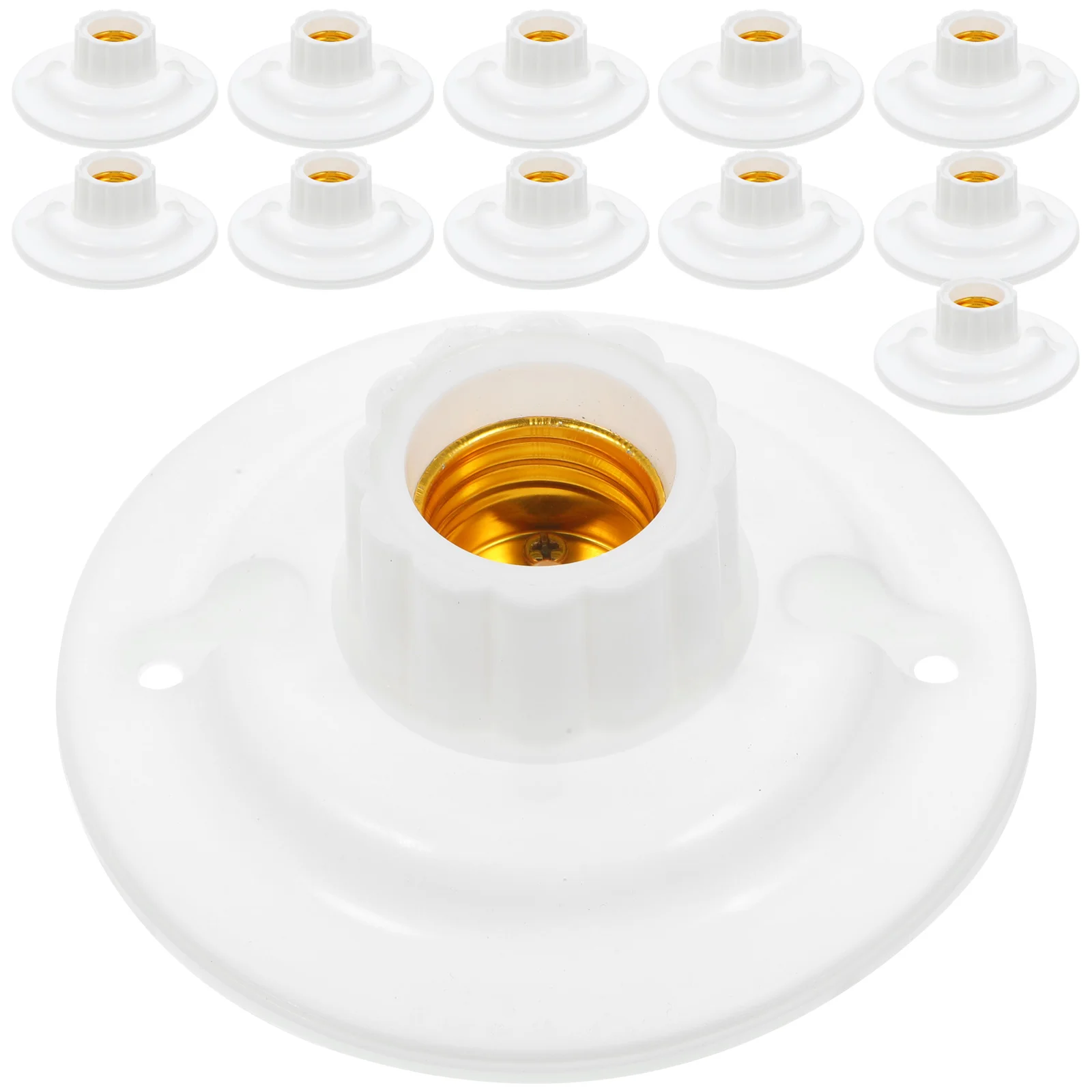 Soporte de lámpara de ciruela, adaptador de enchufe, Base de bombilla de escritorio, soportes de enchufe E27, reemplazo de plástico, 12 Uds.