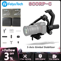 FeiyuTech Feiyu SCORP-C 3-Axis Handheld Gimbal Camera Stabilizer with Tripod Handle Grip Sony Canon DSLR Camera AK2000C 2.5kg