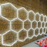 2.2x4.7M High Flux Led Garage Lamp Hexagon Lighting for Car Detailing Free Shipping