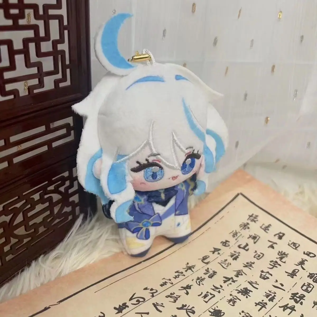 Genshin Impact Focalors Cute Figure Plush Stuffed Cotton Doll Backpack Pendant Boy Girl Toys Keychain Gift LY