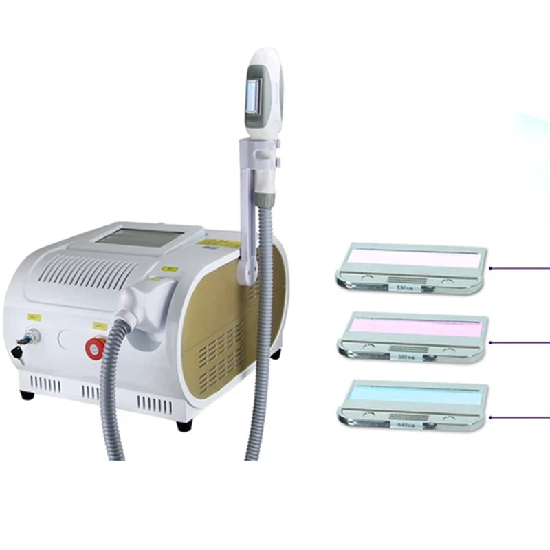 Portable OPT IPL Hair Removal Machine WIth 3Filter 640nm 532nm 480nm Skin Rejuvenation Acne Treatment For Salon Permanent Device