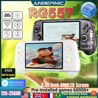 ANBERNIC RG557 Retro Handheld Game Video Player Console Android 14 12G+256G 5.48 inch AMOLED Screen 512G PS2 PSP Games RG 557