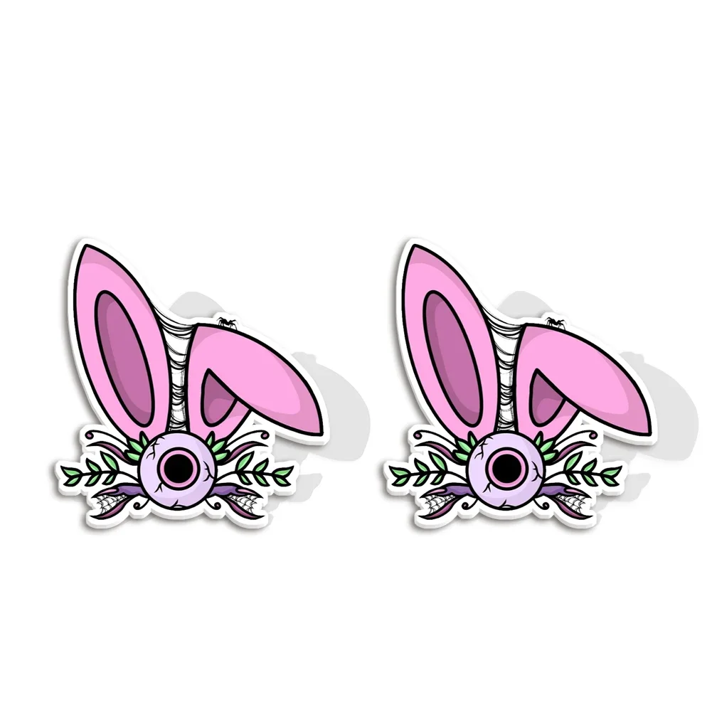 

Factory Best Selling Easter Dark Style UV Printing Acrylic Stud Earrings Popular For Women Jewelry