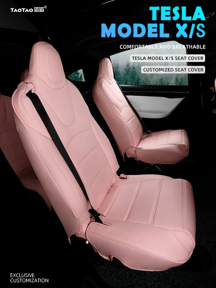 For 2027 Tesla Model X Model S 2014-2027 5/6/7 Seater PU Leather Full Set Car Seat Covers Car Protectors Accessories