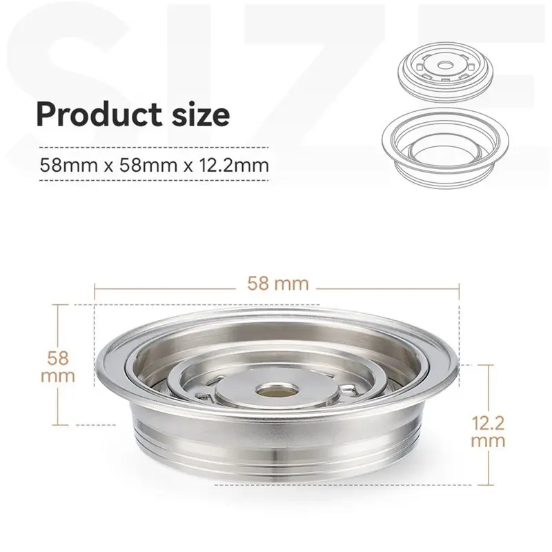 B51CNEW! For Home Office For Virtuo Machines Compatible 2PCS Coffee Pods Adapter Stainless Steel Converter Reusable Capsule Hold