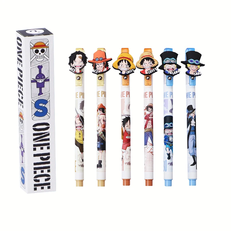 M&G 6/9PCS One Piece Gel Pen 0.5mm Black InkSchool Students Learning Stationery Office Stationery Signing Pen Appearance Random