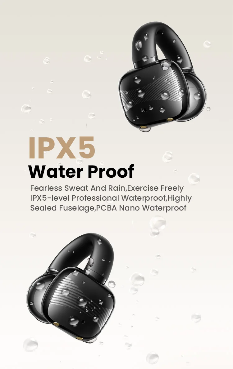 TWS Open Ear Clip Wireless Earbuds Bluetooth Sports Earphones Headphones in Mic with Earhooks & Ear Hook Headset