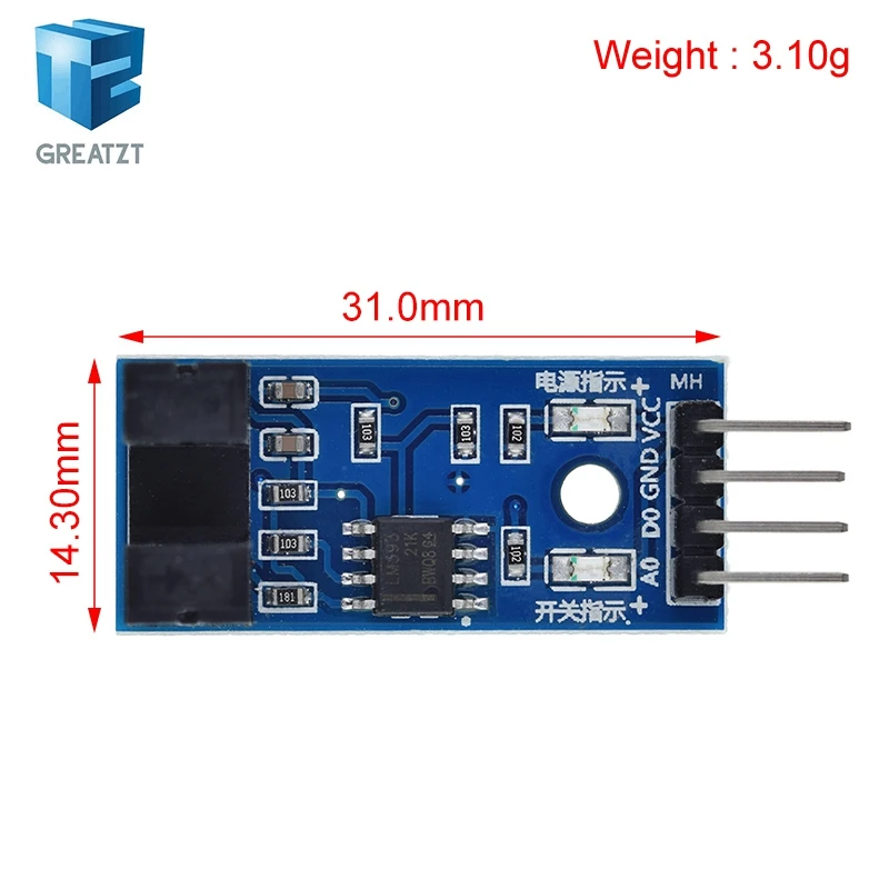 Photoelectric Beam Speed Sensor Module 3.3V-5V Slot-Type Optocoupler Tacho-Generator Counter For Arduino/51/AVR/PIC Diy Kit