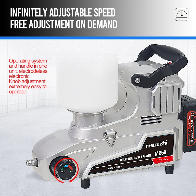 Multifunctional 300W Lithium Airless Paint Sprayer 2L Small Portable Electric Spray G un for Makita Battery