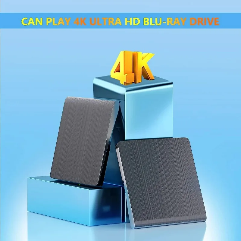 Hooqu venta al por mayor de alta velocidad lectura escritura 3D Blueray reproductor de Dvd escritor quemador Bluray externo Pc 4K Blu Ray Drive Blu Ray Disc D293