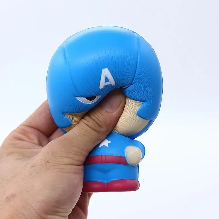 Marvel Disney Anime Dolls Spider-Man Hulk Iron Man Kawaii PU Stress Relief Squishy Toys Children Toy Christmas Gifts