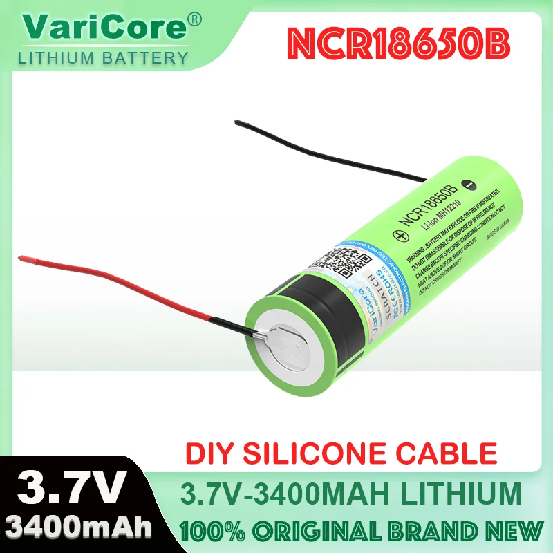 VariCore 100% New Original NCR18650B 3.7v 3400mAh 18650 Lithium Rechargeable Battery DIY Nickel Sheet batteries