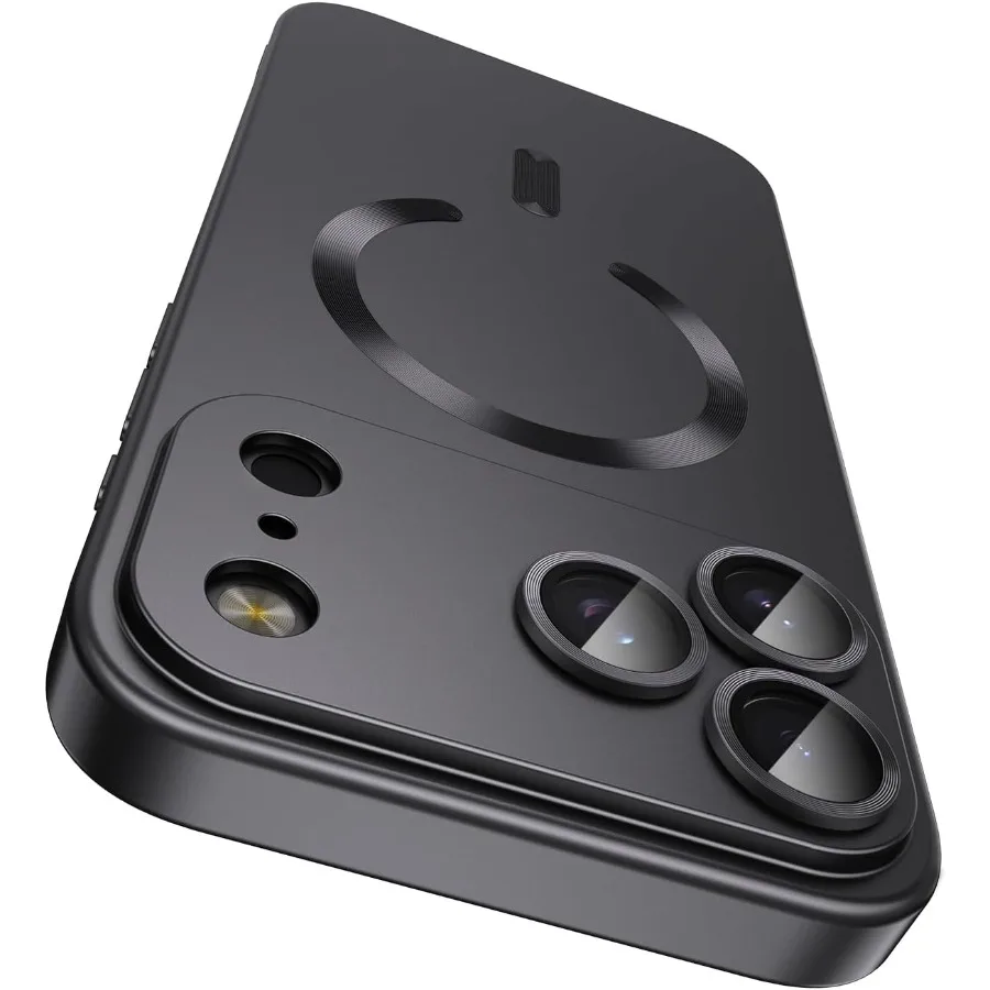 حافظة مغناطيسية لهاتف iPhone 17 Pro مع توافق MagSafe وواقي عدسة الكاميرا المدمج للحماية المحسنة Slim Lightwei